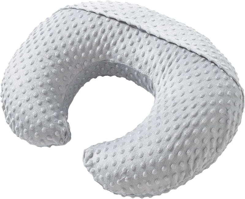 Aullar Pillowcase for Nursing Pillow and Positioner for Breastfeeding and Bottle Feeding, Propping Baby, Tummy Time, Baby Sitting Support, Awake-Time Support, Pillow Cover Only (Grey) - Image 3